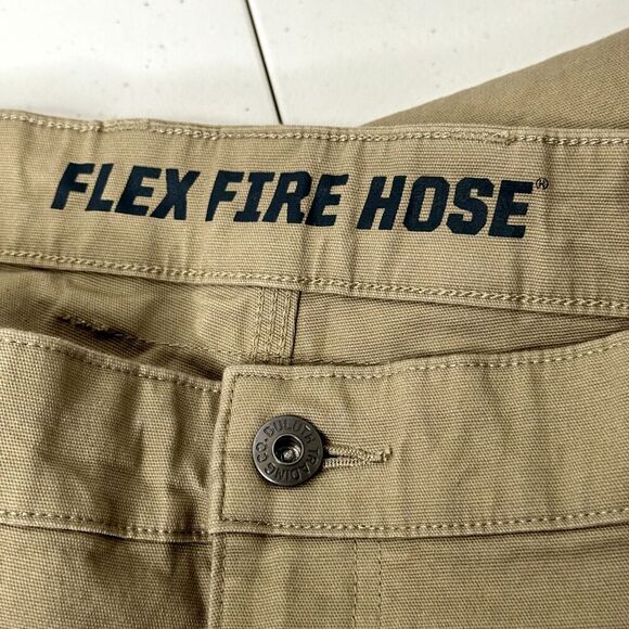 Duluth Trading Flex Fire Hose Cargo Pants Men's 48X30 Khaki Relaxed Fit Work - Picture 6 of 11